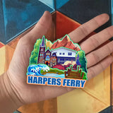 Магнит на холодильник с надписью "Харперс-Ферри, Западная Вирджиния, США, 909"