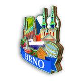 Kühlschrankmagnet für Brünn, Tschechien 2088