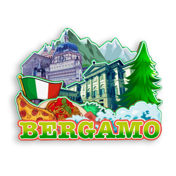 Refrigerator Magnet for Bergamo Italy  1308