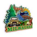 Магнит на холодильник с надписью «Милуоки, Висконсин, США 911»