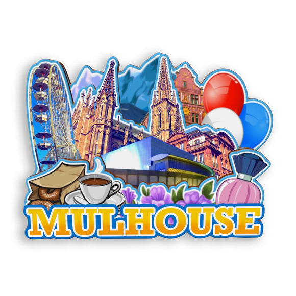 Refrigerator Magnet for Mulhouse France  1355