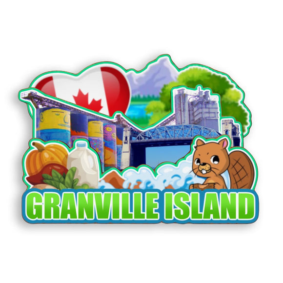 Refrigerator Magnet for Granville Island Canada  1887