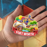 Kühlschrankmagnet für Fort Worth Texas USA 389