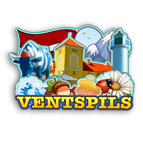 Refrigerator Magnet for Ventspils Latvia  2494