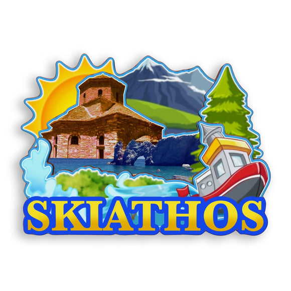 Refrigerator Magnet for Skiathos Greece  1754