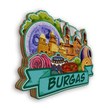 Kühlschrankmagnet für Burgas Bulgarien 2450