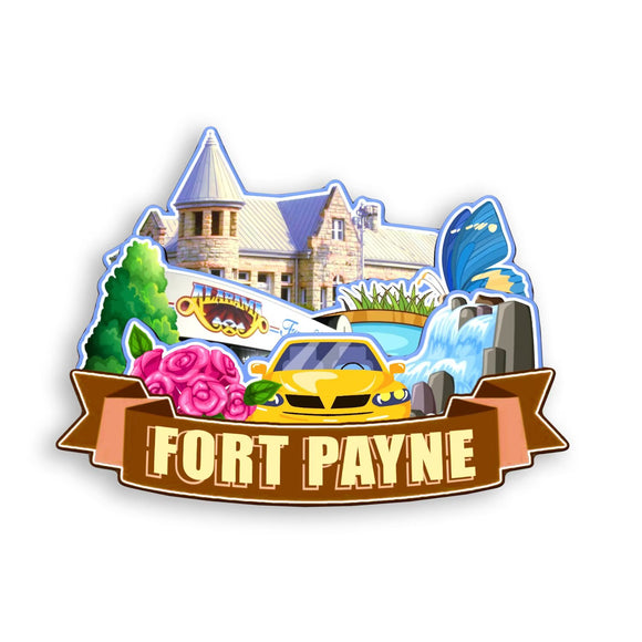 Kühlschrankmagnet für Fort Payne Alabama USA 379