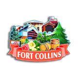 Kühlschrankmagnet für Fort Collins Colorado USA 275