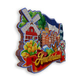 Refrigerator Magnet for Amsterdam Netherlands  1970