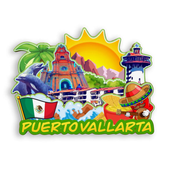 Refrigerator Magnet for Puerto Vallarta Mexico  1802