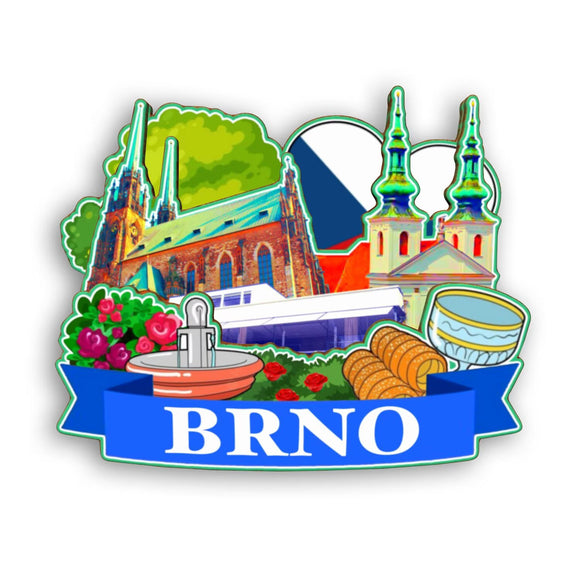 Refrigerator Magnet for Brno Czech  2088