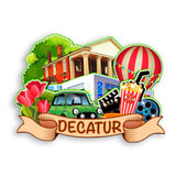 Kühlschrankmagnet für Decatur Alabama USA 360