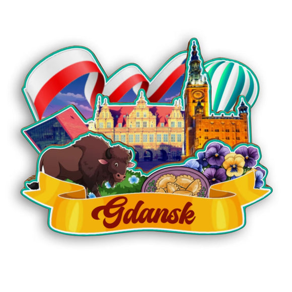 Refrigerator Magnet for Gdansk Poland  2114