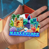 Refrigerator Magnet for Marsaxlokk Malta  2300