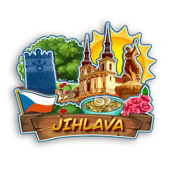 Refrigerator Magnet for Jihlava Czech  2107