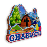 Refrigerator Magnet for Charlotte North Carolina USA  1086