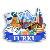 Refrigerator Magnet for Turku Finland  2334