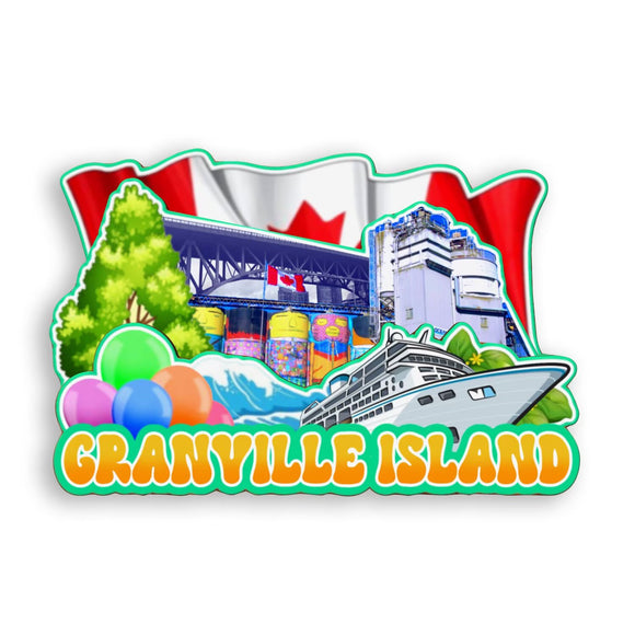Refrigerator Magnet for Granville Island Canada  1888