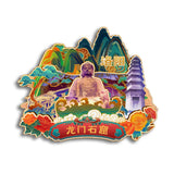 Магнит на холодильник с изображением живописного района гротов Лунмэнь, Лоян, Хэнань, Китай 70