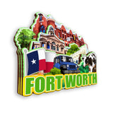 Kühlschrankmagnet für Fort Worth Texas USA 388