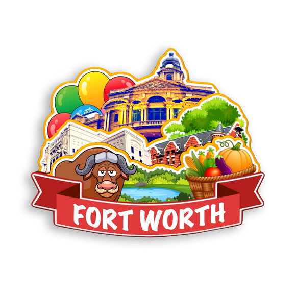 Kühlschrankmagnet für Fort Worth Texas USA 389