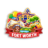 Kühlschrankmagnet für Fort Worth Texas USA 389