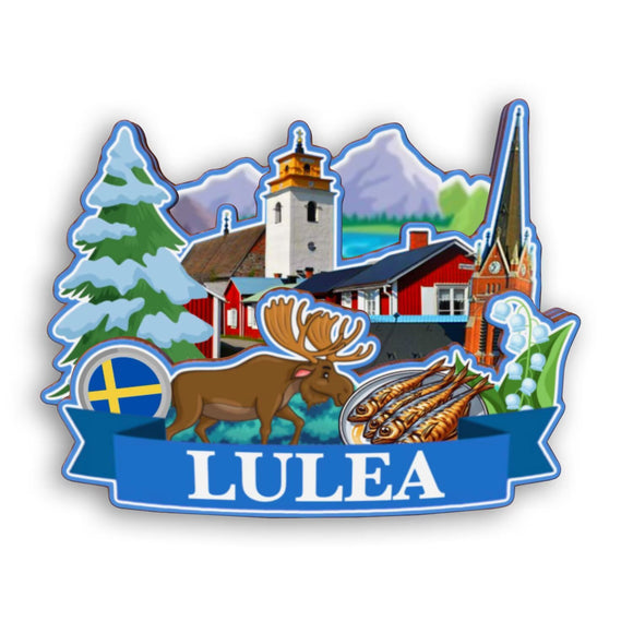 Refrigerator Magnet for Lulea Sweden  2184