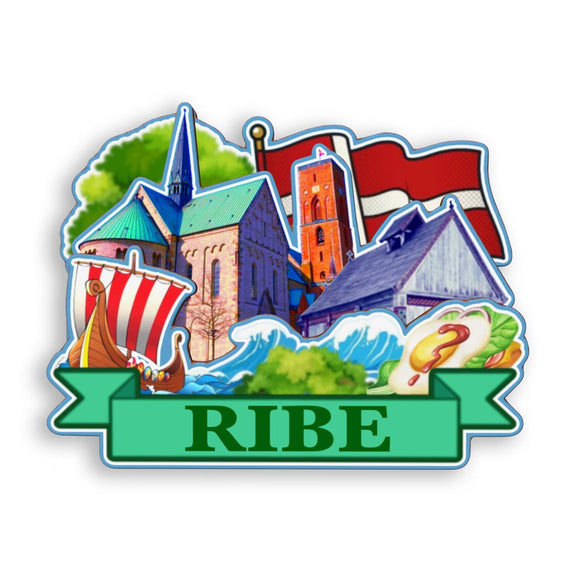 Refrigerator Magnet for Ribe Denmark  2072