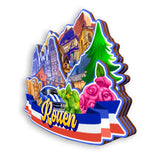 Refrigerator Magnet for Rouen France  1373