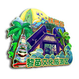 Refrigerator Magnet for Binglanggu Li and Miao Cultural Tourism Zone, Hainan, China  49