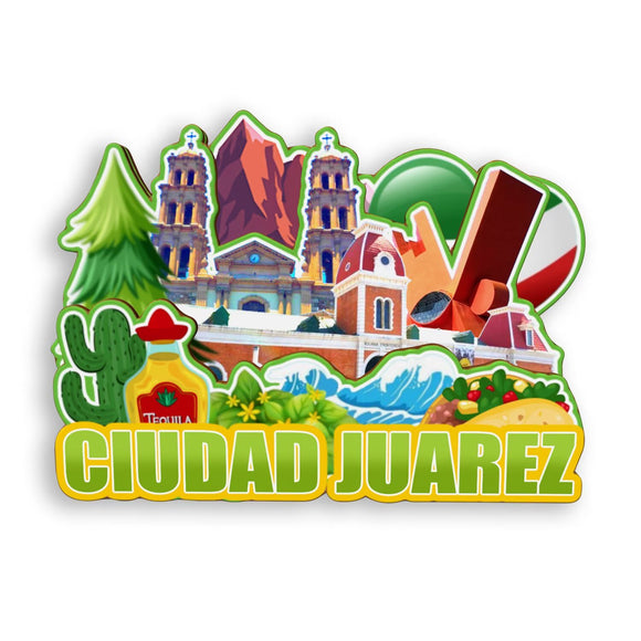 Refrigerator Magnet for Giudad Juarez Mexico  1819