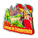 Kühlschrankmagnet für Santiago de Compostela Spanien 1547