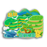 Refrigerator Magnet for Longji Rice Terraces, Guilin, Guangxi, China  17