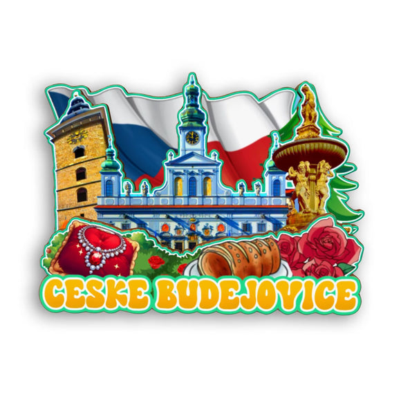 Refrigerator Magnet for Ceske Budejovice Czech  2102