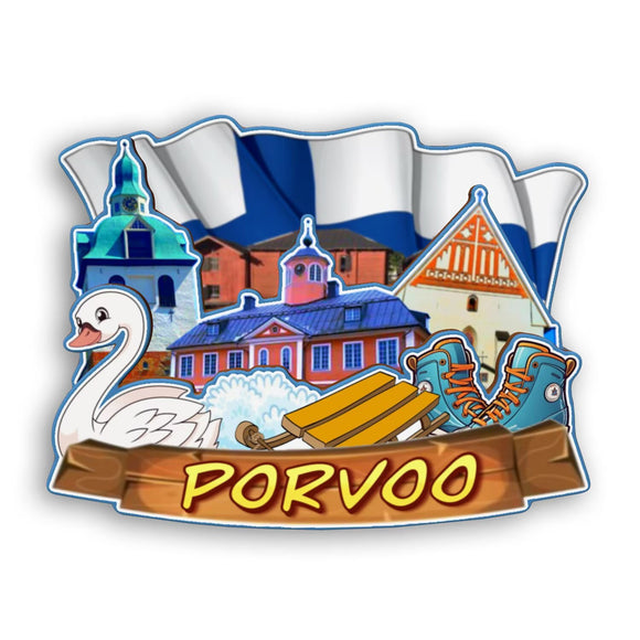 Refrigerator Magnet for Porvoo Finland  2336
