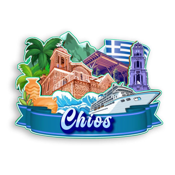 Магнит на холодильник для острова Хиос, Греция, 1772 г.