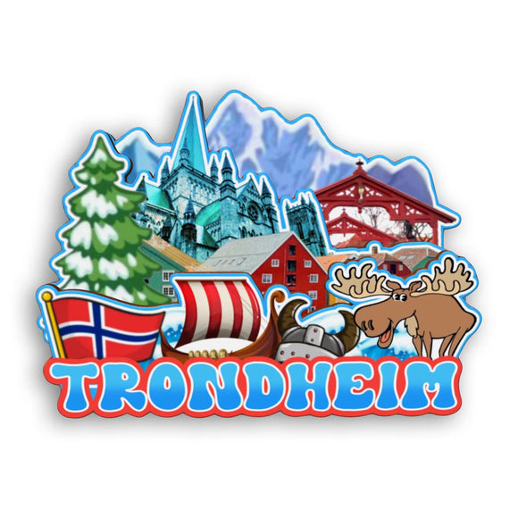 Refrigerator Magnet for Trondheim Norway  2275