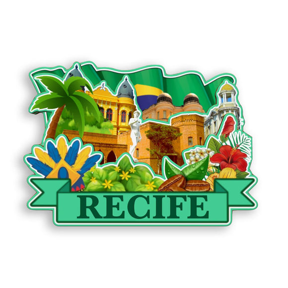 Refrigerator Magnet for Recife Brazil  1904