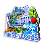 Магнит на холодильник для Миннеаполиса, Миннесоты, США 1002