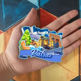 Refrigerator Magnet for Patrai Greece  1781