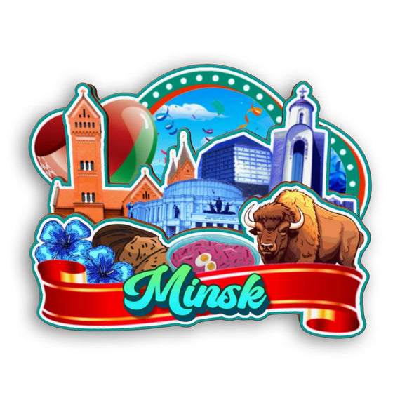 Refrigerator Magnet for Minsk Belarus  2465
