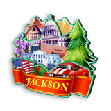 Refrigerator Magnet for Jackson Mississippi USA  1010