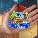 Refrigerator Magnet for Tulsa Oklahoma USA  1104