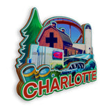 Refrigerator Magnet for Charlotte North Carolina USA  1085