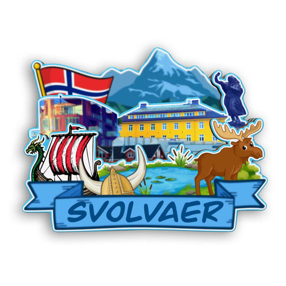 Refrigerator Magnet for Svolvaer Norway  2282