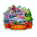 Refrigerator Magnet for Jackson Mississippi USA  1010