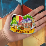 Refrigerator Magnet for Bruges Belgium  2009
