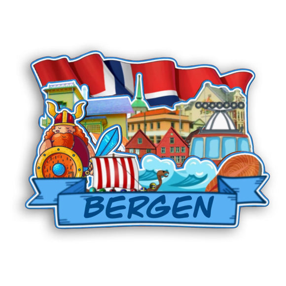 Refrigerator Magnet for Bergen Norway  2268
