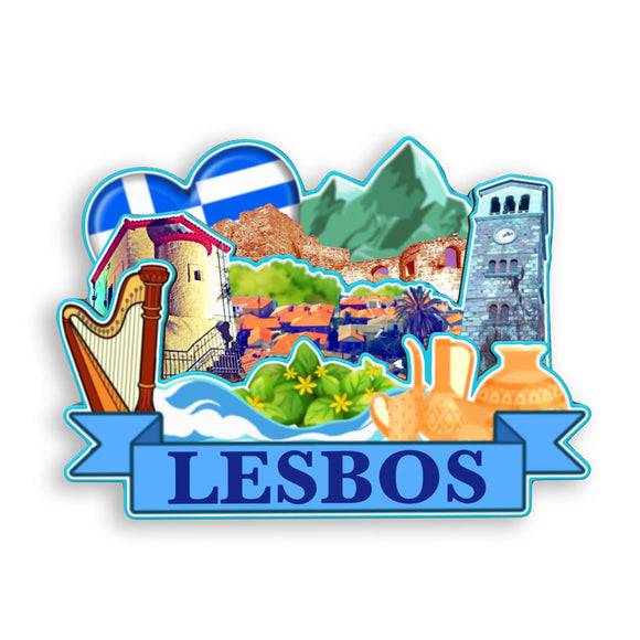 Refrigerator Magnet for Lesbos Greece  1794