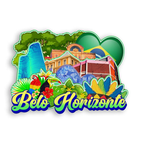Refrigerator Magnet for Belo Horizonte Brazil  1907